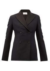 The Row Zori double-breasted wool-blend faille jacket