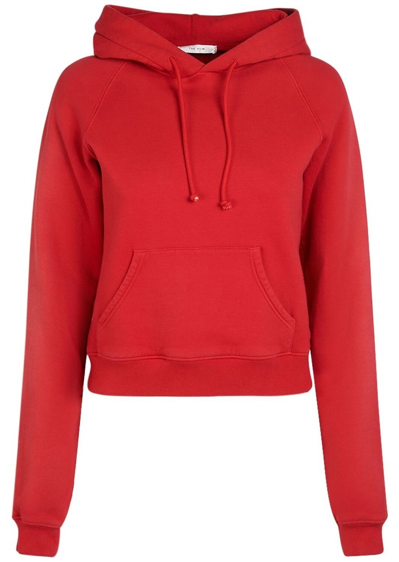 The Row Timmi Cotton Blend Jersey Crop Hoodie