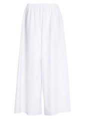 The Row Ariel Wide Leg Cotton Pants in Optic White at Nordstrom