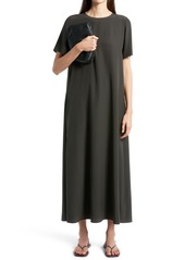 The Row Robi Silk Dress in Army Green at Nordstrom