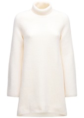 The Row Wool Ribbed Knit Turtleneck Sweater