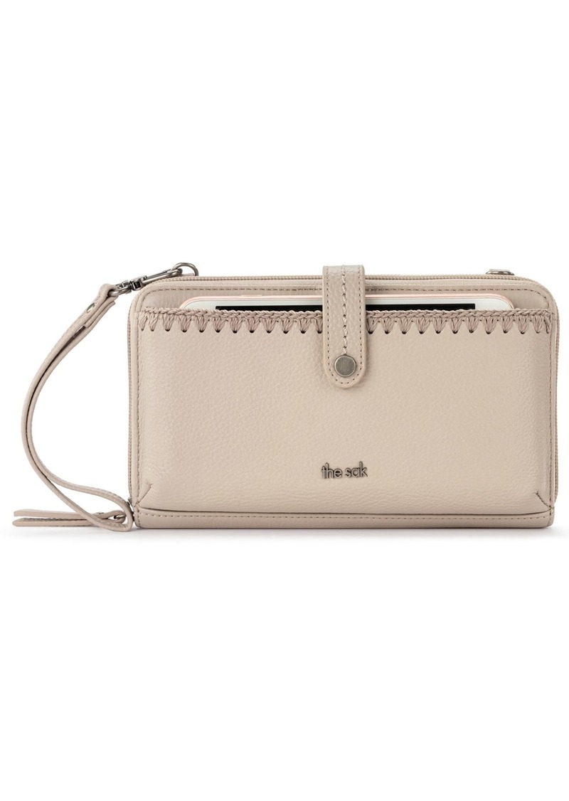 The Sak Iris Leather Smartphone Convertible Crossbody Wallet - Sand