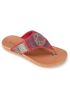 The Sak Shana Womens Crochet Toe-Post Slide Sandals