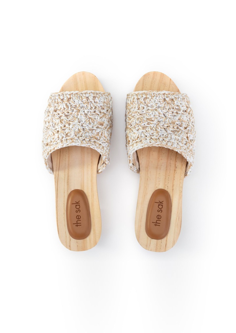 The Sak Ella Clog Sandal in Crochet Slip On Shoe