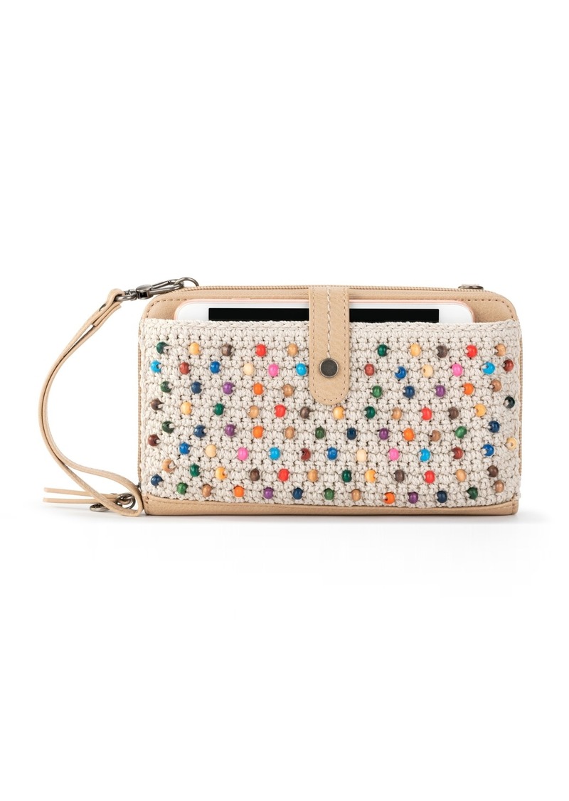 The Sak Iris Crochet Crossbody Bag - Ecru Multi Beads Full