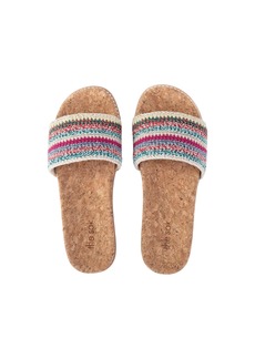 The Sak Mendocino Slide Sandal in Crochet Slip On Sandals