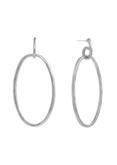 The Sak Silver-Tone Oval Drop Earrings