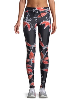 The Upside Hibiscus-Print Drawstring Yoga Pants