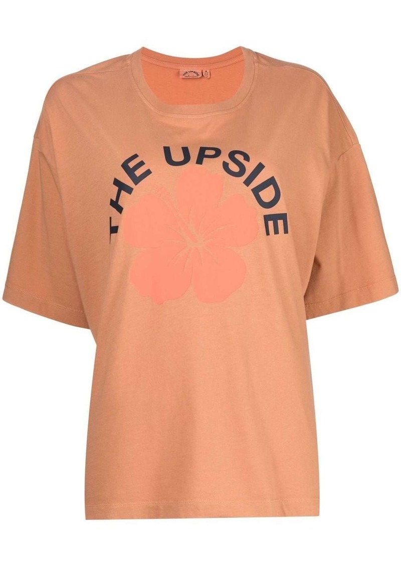 The Upside Laura flower logo print cotton T-shirt