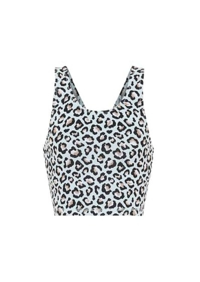 Leopard-print sports bra
