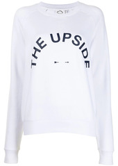 The Upside logo-print performance sweater