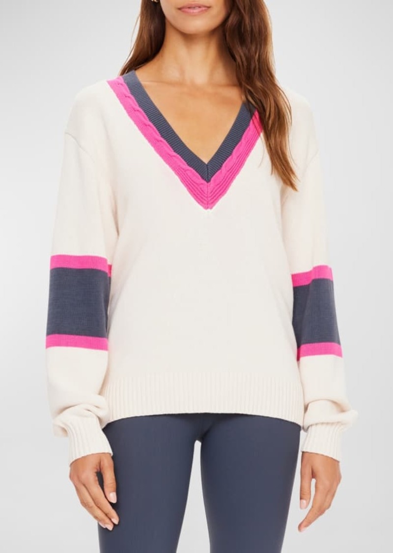 The Upside Peggy Organic Knit Lotus Intarsia Sweater