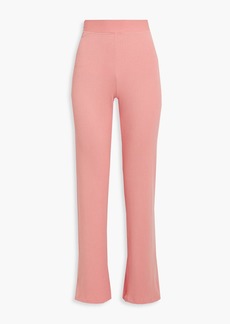 The Upside - Bisou Soleil ribbed stretch-modal jersey flared pants - Pink - US 8