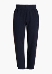 The Upside - Illaria Flynn striped ribbed cotton-blend jersey track pants - Blue - US 6