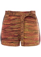 The Upside Woman Belted Knitted Shorts Multicolor