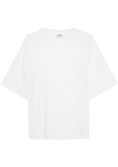 The Upside Woman Carla Printed Cotton And Linen-blend Jersey T-shirt White