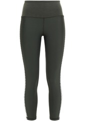 The Upside Woman Embroidered Stretch-leggings Anthracite