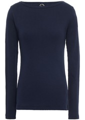 The Upside Woman Ribbed Cotton-jersey Top Navy