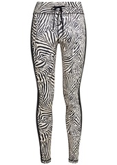 The Upside Woman Zebra-print Stretch Leggings Animal Print