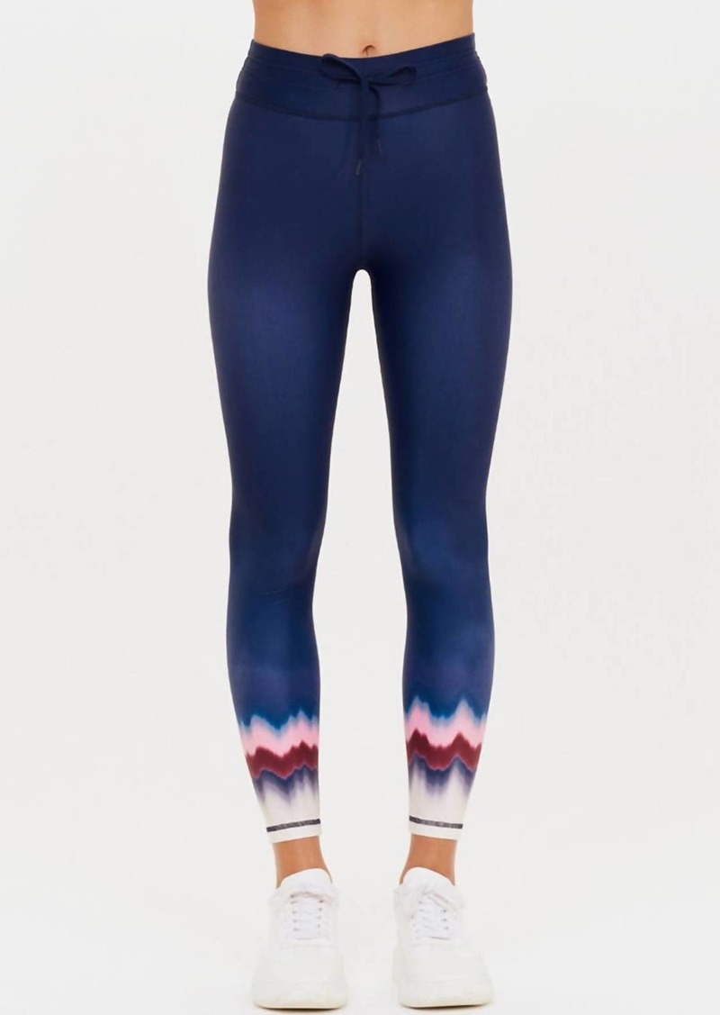 The Upside Universe Midi Leggings In Navy Tie Dye