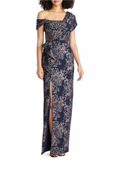 Theia Amaris Jacquard Column Gown