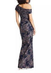 Theia Amaris Jacquard Column Gown