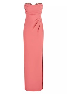 Theia Anastasia Embellished Strapless Gown