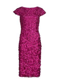 Theia Bead-Embellished Petal Dress