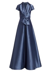 Theia Bow Shirt Gown