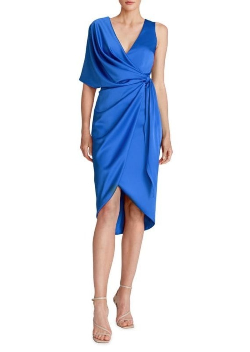 Theia Candace Satin Cocktail Dress