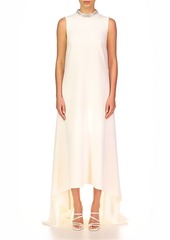 Theia Emery High-Low Crepe Gown