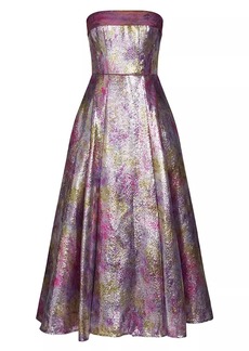 Theia Eve Sequined Strapless Dress