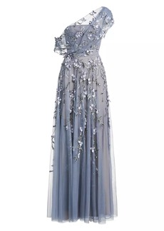 Theia Fiorella Draped Petal Gown