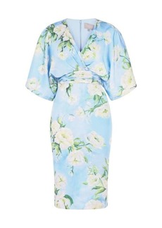 Theia Liana Printed Kimono Dress