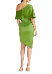 Theia Polly Satin One-Shoulder Cocktail Dress
