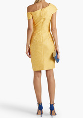 Theia - Dillan one-shoulder cloqué mini dress - Yellow - US 0