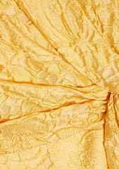 Theia - Dillan one-shoulder cloqué mini dress - Yellow - US 0