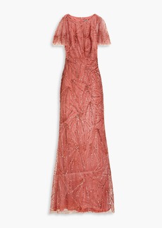 Theia - Esther embellished tulle gown - Pink - US 10