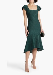 Theia - Rae cloqué-jacquard midi dress - Green - US 8