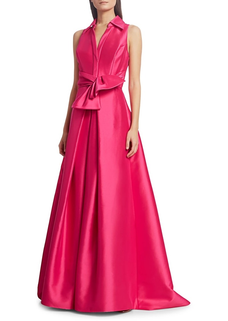 theia bow shirt gown