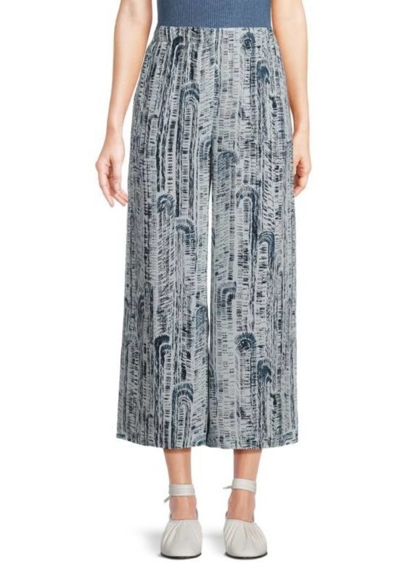 Theory Abstract Silk Pull On Pants