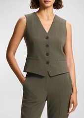 Theory Admiral Stripe Button-Front Waistcoat 