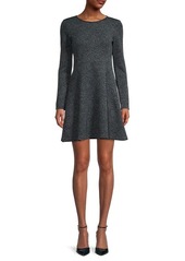 Theory Albita Speckled Fit-&-Flare Dress