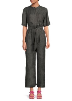 Theory Belted Hemp Jumpsuit