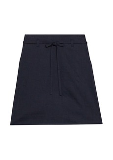 Theory Belted Linen Miniskirt