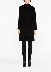 Theory belted-waist wool-cashmere coat