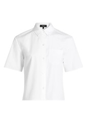 Theory Boxy Button-Down Oxford Shirt