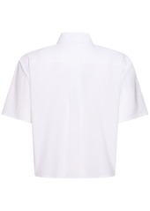 Theory Boxy Cotton Blend Shirt