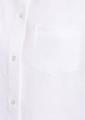 Theory Boxy Fit Linen Shirt W/pocket