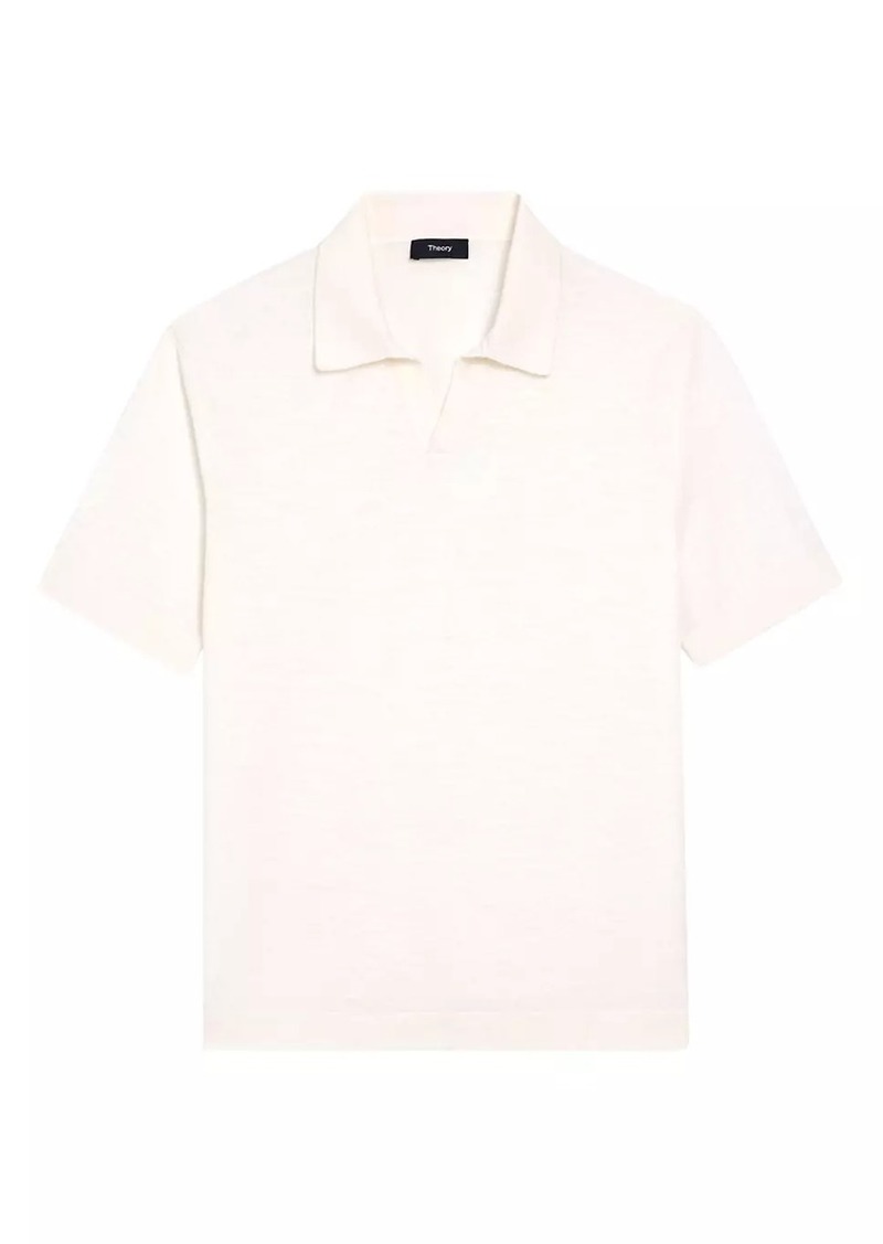 Theory Brenan Linen-Blend Polo Shirt